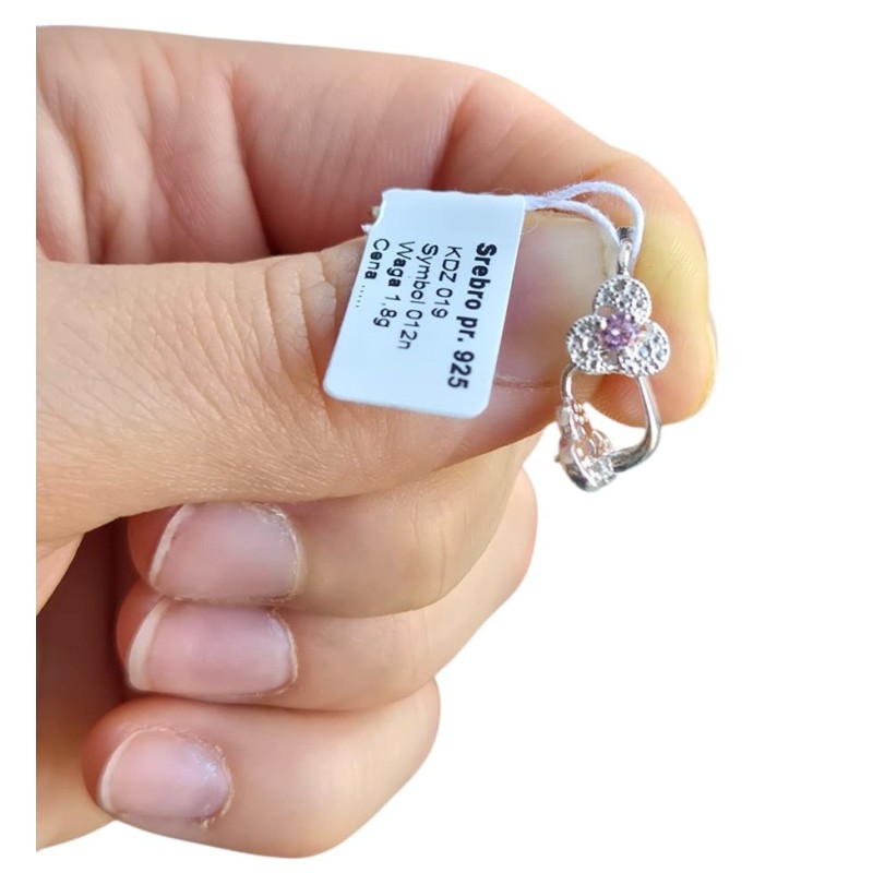 SREBRNE KOLCZYKI DLA DZIEWCZYNKI KWIATKI ANGIELSKIE 925