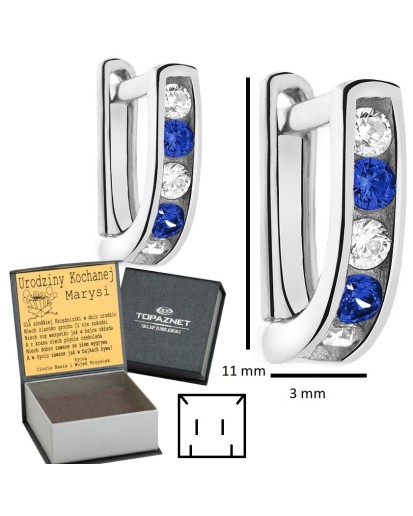 SREBRNE KOLCZYKI DZIECIĘCE PRZECINKI ANGIELSKIE + GRAWER