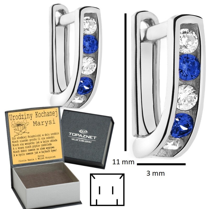 SREBRNE KOLCZYKI DZIECIĘCE PRZECINKI ANGIELSKIE + GRAWER