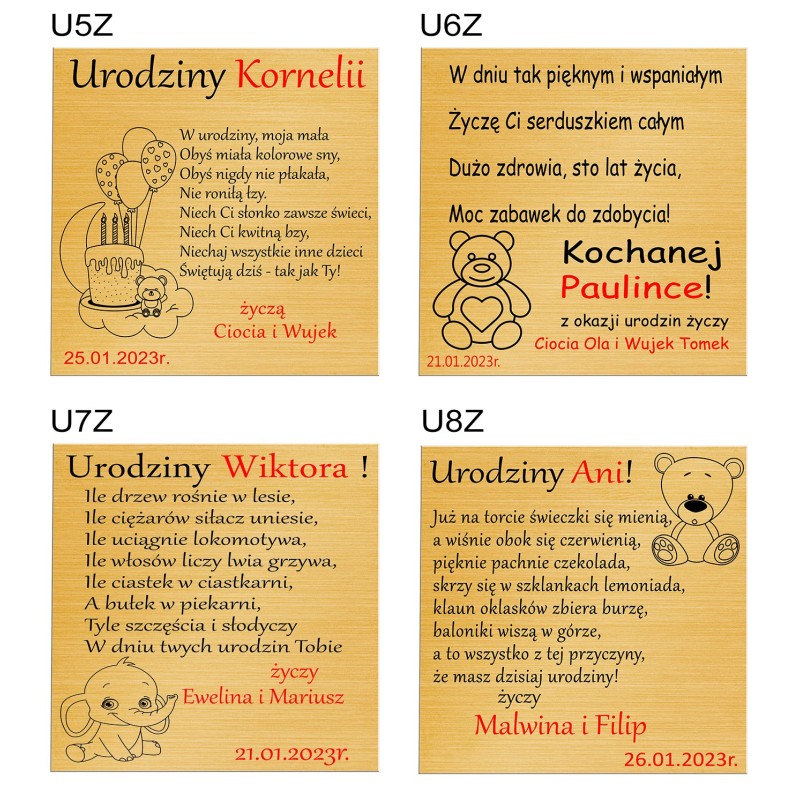 SREBRNE KOLCZYKI DZIECIĘCE BIEDRONKI WISZĄCE CZERWONE + GRAWER