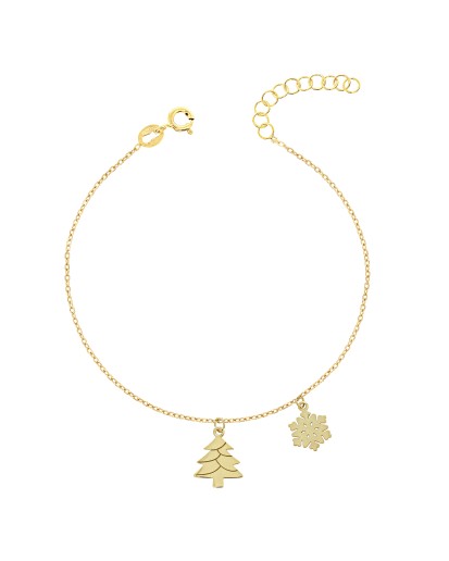 ZŁOTA BRANSOLETKA DAMSKA NA RĘKĘ CELEBRYTKA ŚWIĄTECZNA