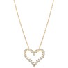 ZŁOTY DAMSKI NASZYJNIK SERCE CYRKONIOWE 45CM SREBRO 925