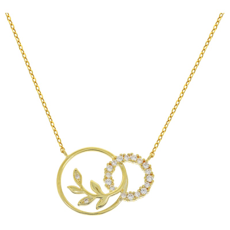 ZŁOTY DAMSKI NASZYJNIK CELEBRYTKA KOŁKO KÓŁECZKO 45CM SREBRO 925