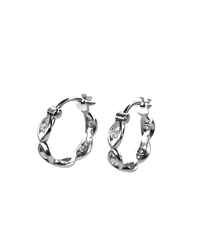 SREBRNE DAMSKIE KOLCZYKI KÓŁKA KÓŁECZKA SREBRO CYRKONIA