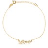 ZŁOTA DAMSKA BRANSOLETKA NA RĘKĘ 19 CM LOVE MIŁOŚĆ SREBRNA SREBRO 925
