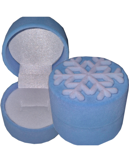 PUDEŁECZKO WELUROWE ŚWIĄTECZNE NA PIERŚCIONEK KOLCZYKI SERCE