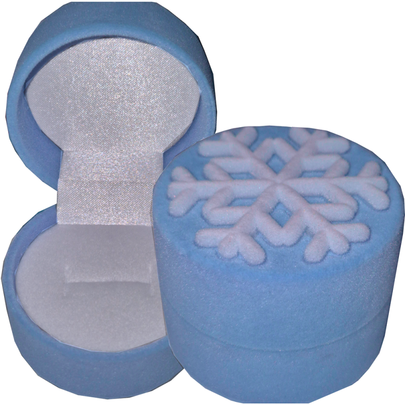 PUDEŁECZKO WELUROWE ŚWIĄTECZNE NA PIERŚCIONEK KOLCZYKI SERCE