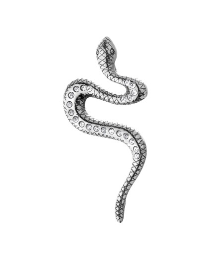 SREBRNA OKSYDOWANA ZAWIESZKA DLA KOBIETY WISOREK WĄŻ SREBRO 925