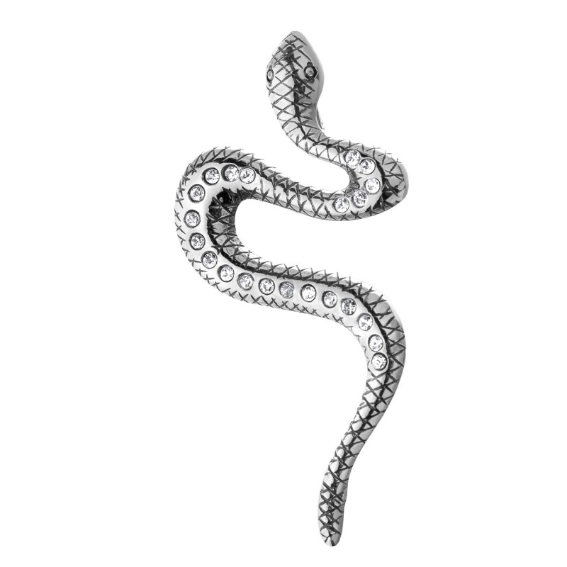 SREBRNA OKSYDOWANA ZAWIESZKA DLA KOBIETY WISOREK WĄŻ SREBRO 925