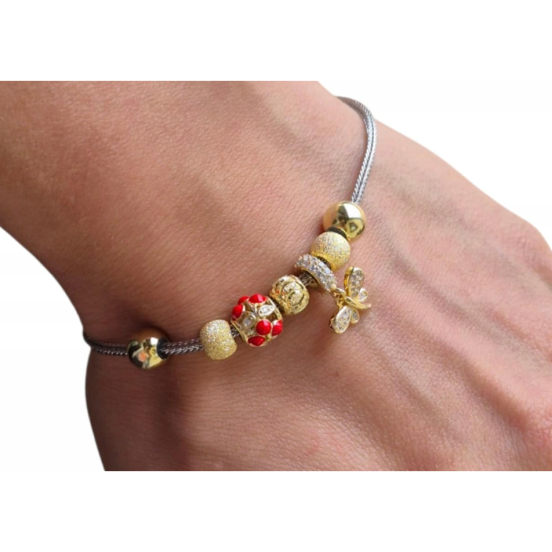 SREBRNA BRANSOLETKA DAMSKA Z CYRKONIAMI SREBRO SREBRO 875