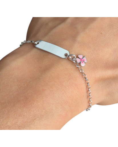 SREBRNA BRANSOLETKA DLA DZIEWCZYNKI KONICZYNA GRAWER SREBRO