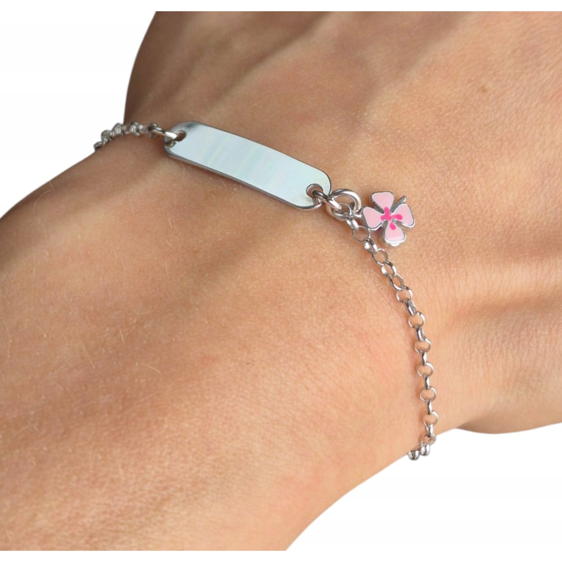 SREBRNA BRANSOLETKA DLA DZIEWCZYNKI KONICZYNA GRAWER SREBRO