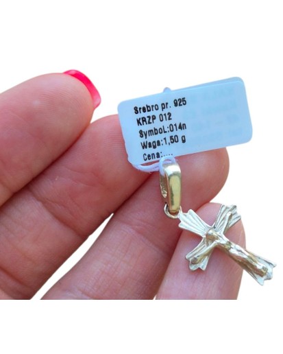 POZŁACANY KRZYŻYK DAMSKI MĘSKI Z KRUCYFIKSEM DO ŁAŃCUSZKA SREBRO