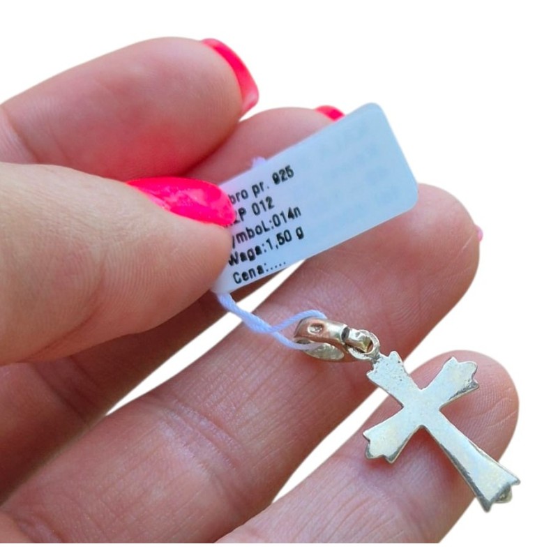 POZŁACANY KRZYŻYK DAMSKI MĘSKI Z KRUCYFIKSEM DO ŁAŃCUSZKA SREBRO