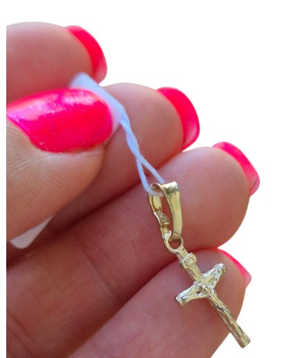 KRZYŻYK SREBRNY POZŁACANY KRZYŻ WISIOREK ZŁOTO DO ŁAŃCUSZKA SREBRO AG 925