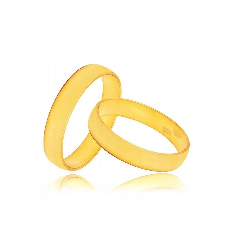 Srebrna obrączka na palec pozłacana + grawer 2,60 g 925