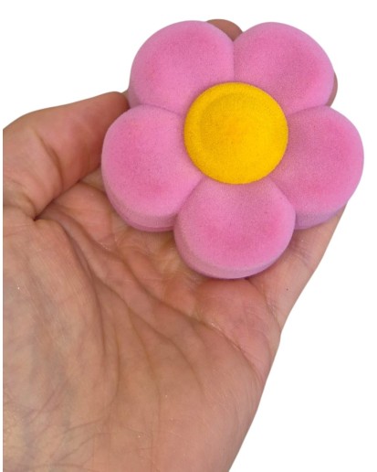 Pudełko welurowe prezentowe na kolczyki różowy kwiatek