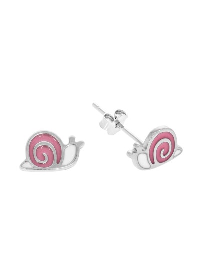 SREBRNE KOLCZYKI DLA DZIECI ŚLIMAKI SZTYFT 925