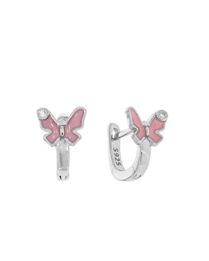 SREBRNE KOLCZYKI DLA DZIEWCZYNKI MOTYLKI ANGIELSKIE 925