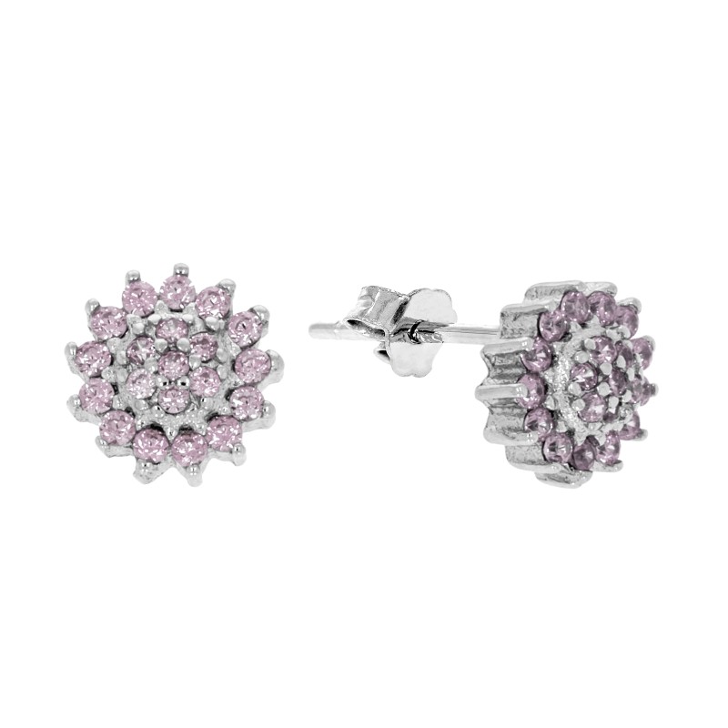 SREBRNE KOLCZYKI DZIECIĘCE KWIATKI KWIATUSZKI SZTYFT PRÓBA 925