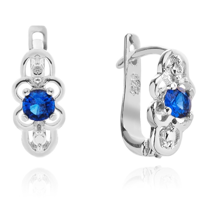 SREBRNE KOLCZYKI DLA DZIEWCZYNKI KWIATKI ANGIELSKIE 925