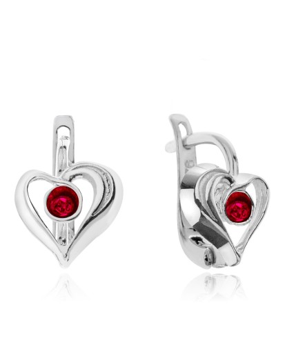 SREBRNE KOLCZYKI DLA DZIEWCZYNKI SERCA SERDUSZKA ANGIELSKIE 925