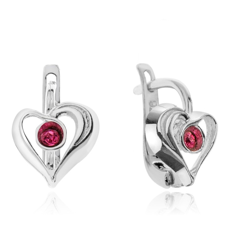 SREBRNE KOLCZYKI DLA DZIEWCZYNKI SERCA SERDUSZKA ANGIELSKIE 925