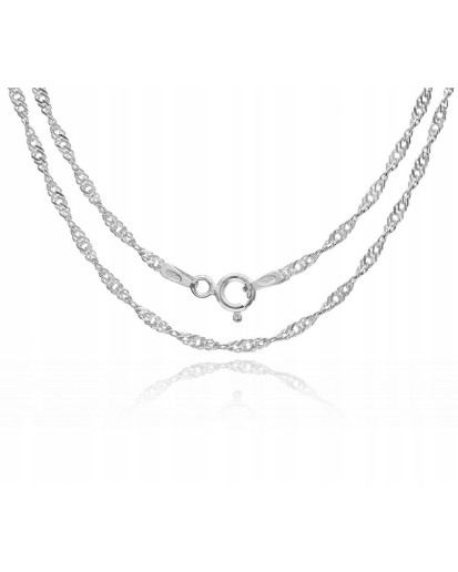 Srebrny damski łańcuszek singapur 40-65 cm 2,2 mm 925