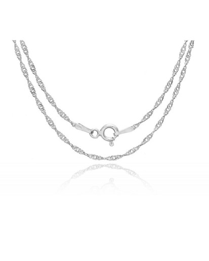 Srebrny damski łańcuszek singapur 40-65 cm 1,7 mm 925