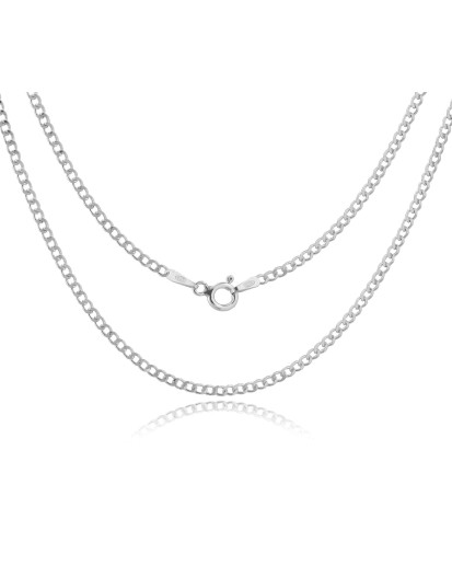 Srebrny łańcuszek damski męski pancerka 40-80 cm 2,5 mm 925