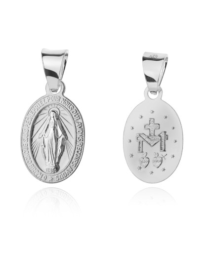 SREBRNY MEDALIK MATKA BOSKA NIEPOKALANA SREBRO PRÓBY 925