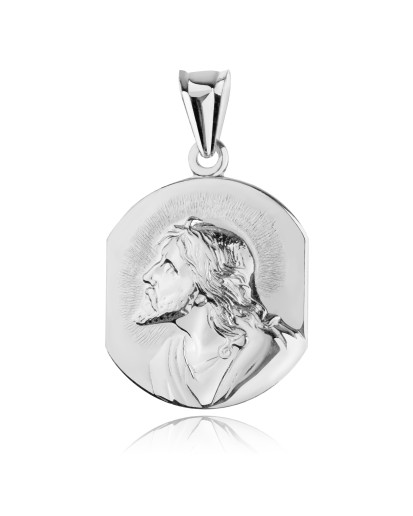 Srebrny medalik do łańcuszka Jezus Chrystus srebro próby 925