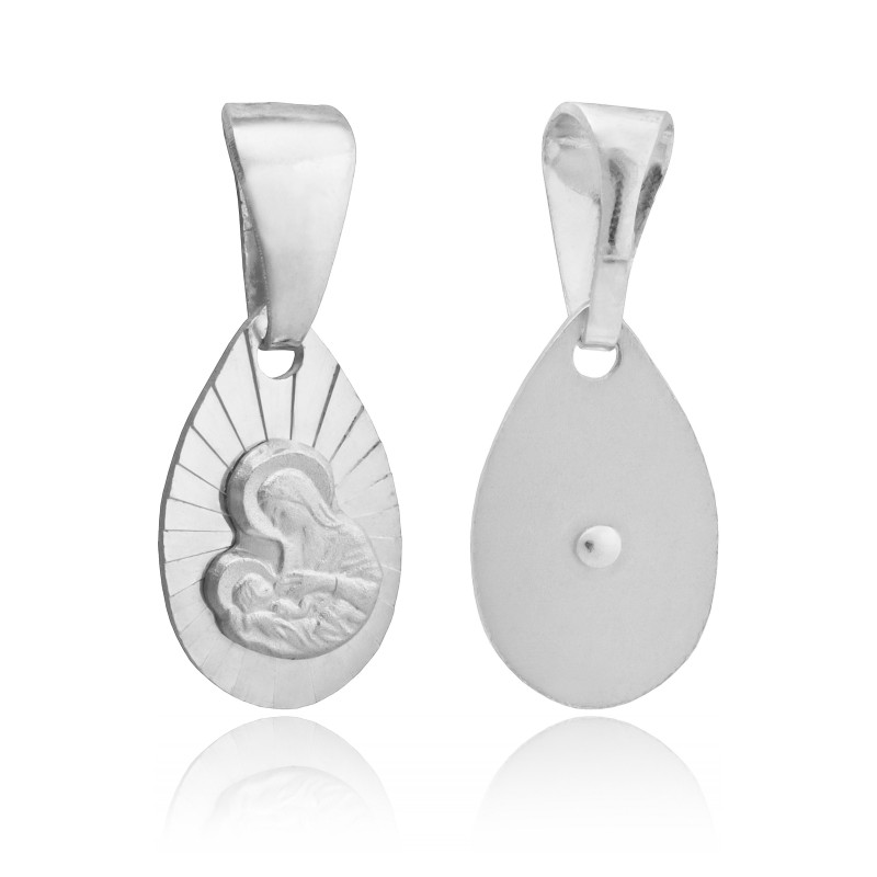 SREBRNY MEDALIK Z WIZERUNKIEM MATKA BOSKA CZĘSTOCHOWSKA SREBRO 925