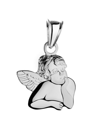 SREBRNY MEDALI DO ŁAŃCUSZKA ŚWIĘTY MICHAŁ ARCHANIOŁ W SERCU 925