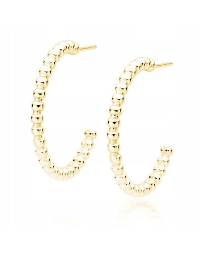 SREBRNE KOLCZYKI DAMSKIE ZŁOTE SZTYFT KOŁA PRÓBA 925