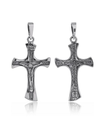 SREBRNY OKSYDOWANY KRZYŻYK Z WIZERUNKIEM PANA JEZUSA 925