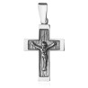 SREBRNY KRZYŻYK OKSYDOWANY Z WIZERUNKIEM PANA JEZUSA 925