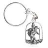 Srebrny oksydowany brelok do kluczy Święty Krzysztof srebro 925