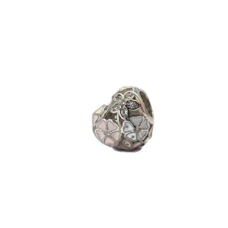 Srebrna zawieszka srebrny wisiorek charms beads serduszko 925