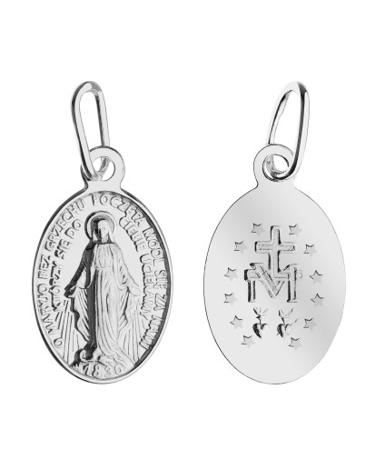 SREBRNY MEDALK CUDOWNA MATKA BOSKA NIEPOKALANA SREBRO 925 MINI