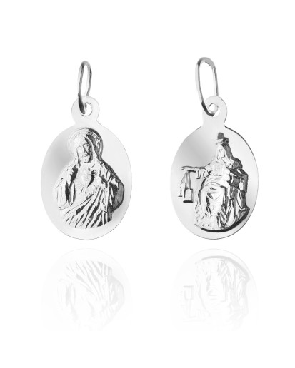 SREBRNY MEDALIK MATKA BOSKA SZKAPLERZNA SREBRO PRÓBY 925 DUŻY