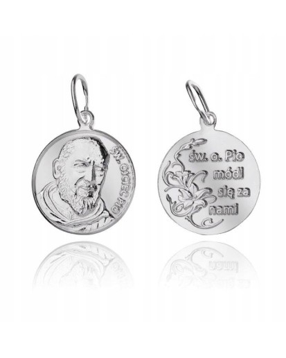 SREBRNY MEDALIK ŚW ŚWIĘTY OJCIEC PIO MAŁY SREBRO 925