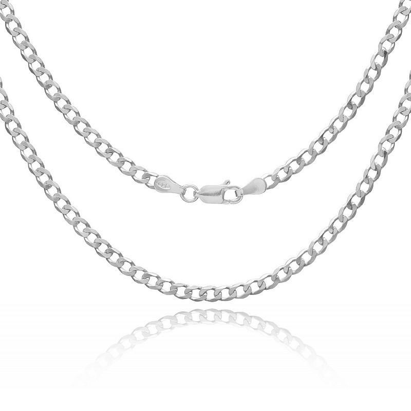 Srebrny męski łańcuszek pancerka 45-80 cm 3,1 mm 925