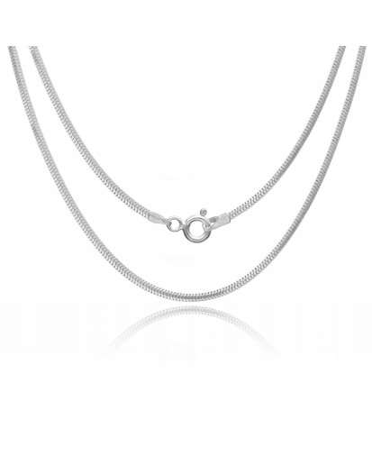 Srebrny damski łańcuszek żmijka 45-80 cm 1,6 mm 925