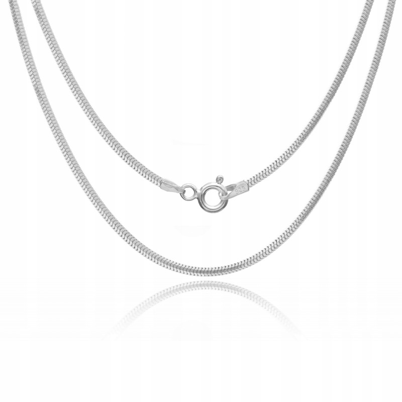 Srebrny damski łańcuszek żmijka 45-80 cm 1,6 mm 925