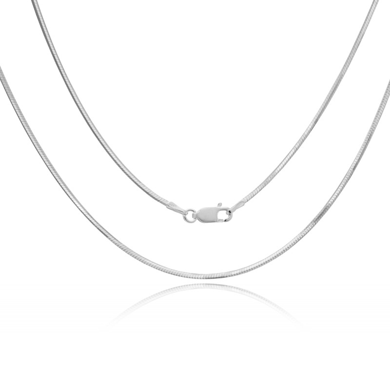 Srebrny damski łańcuszek żyłka linka 45-60 cm 1,47 mm 925