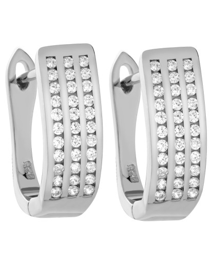 SREBRNE KOLCZYKI DAMSKIE PRZECINKI CYRKONIA SREBRO 925