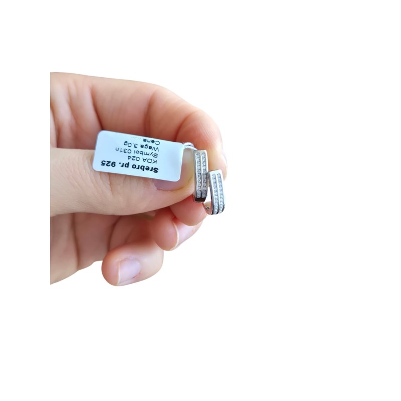 SREBRNE DAMSKIE KOLCZYKI ANGIELSKIE SREBRO PRÓBY 925