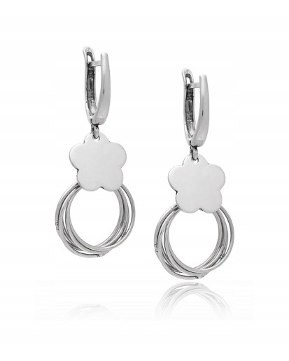 SREBRNE KOLCZYKI OKSYDOWANE DAMSKIE WISZĄCE ANGIELSKIE KONICZYNKI 925