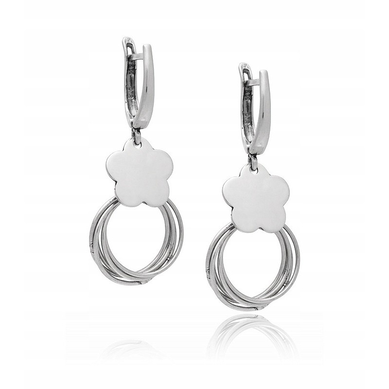 SREBRNE KOLCZYKI OKSYDOWANE DAMSKIE WISZĄCE ANGIELSKIE KONICZYNKI 925